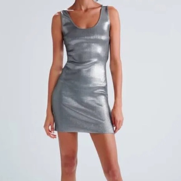 zara liquid silver dress Zara Just Launched A Liquid Metal Silver Slip Dress 90s Kate Moss Would Be  Proud Of